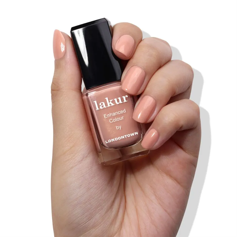 Lakier do paznokci Londontown Lakur Amber Light, różowe złoto
