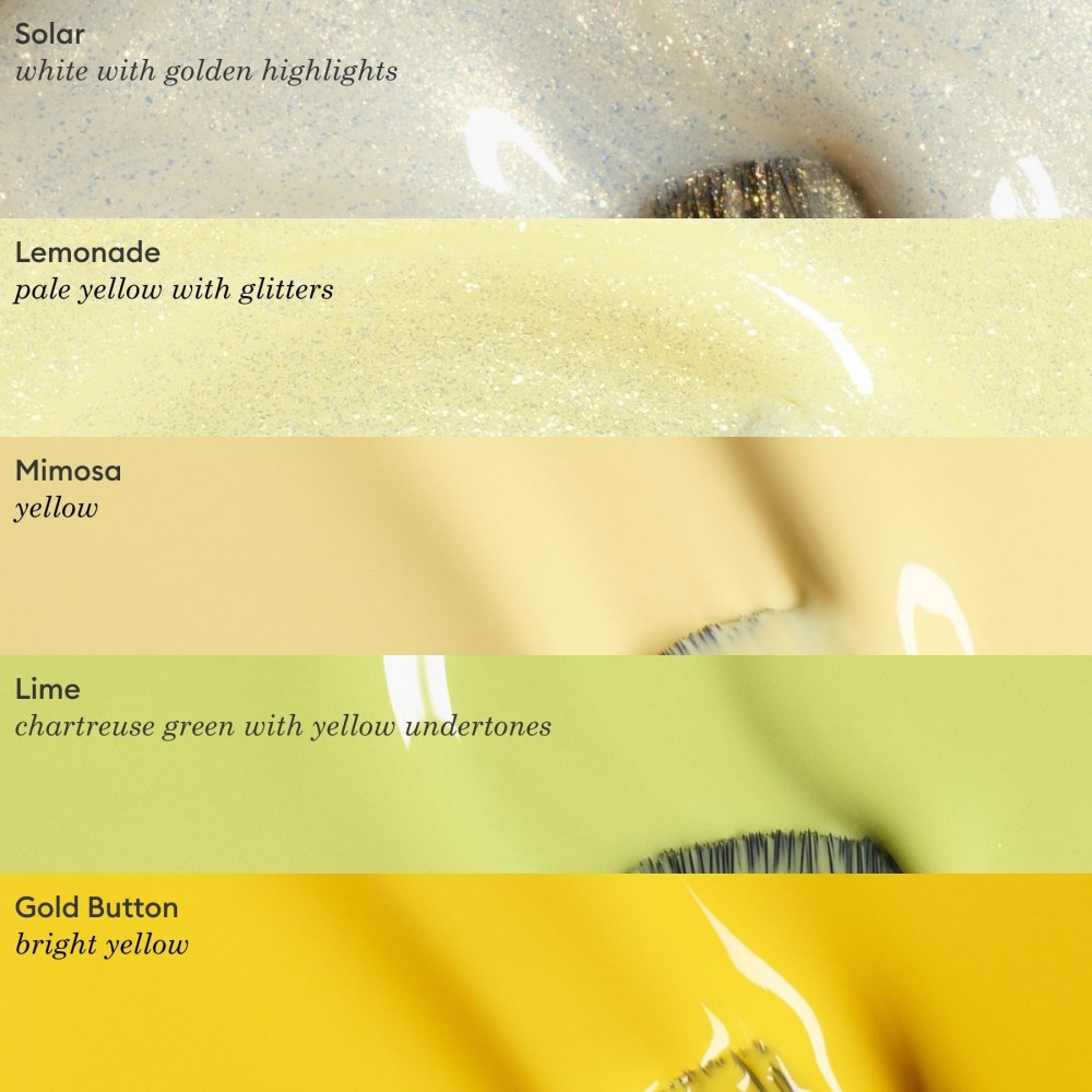 Porovnanie odtieňa Manucurist Green Gold Button s podobnými odtieňmi