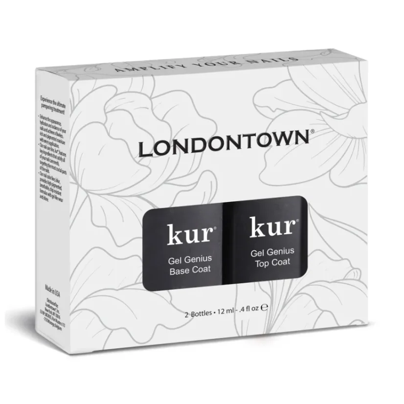 ONDONTOWN Kur Gel Like Set – Top Coat a Base Coat na nechty (2x12 ml)