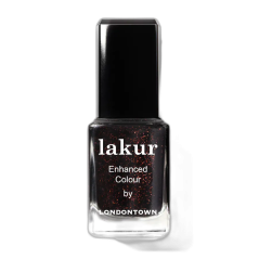 LONDONTOWN Lakur Around the Fireplace lak na nehty hnědá s měděnými třpytkami 12 ml
