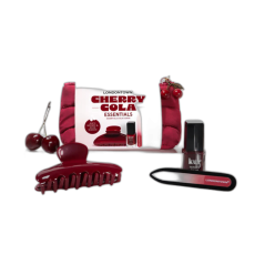 LONDONTOWN Cherry Cola Essentials Set zestaw prezentowy Nail Veil No.10 + mini pilnik + etui