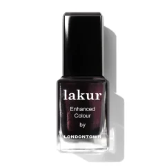 LONDONTOWN Lakur Spilled Wine lak na nehty vínová s třpytkami 12 ml