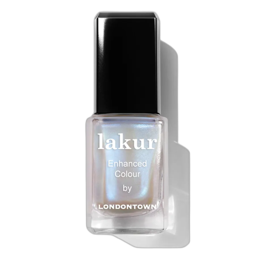 LONDONTOWN Lakur Starry Chrome Glaze Topper lak na nehty chladný modrý chrom 12 ml