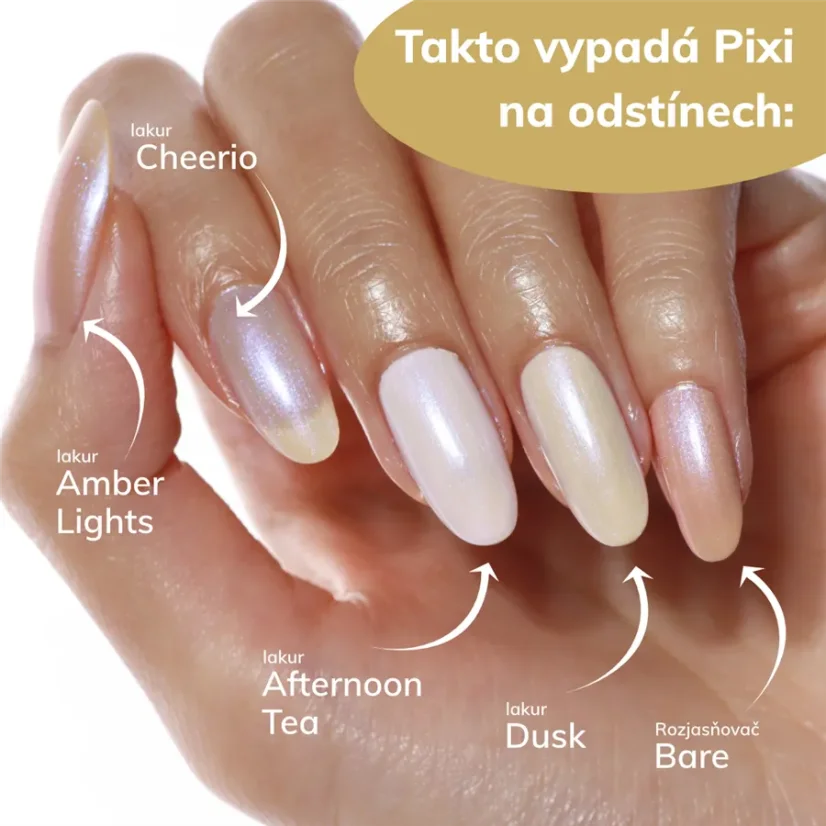 LONDONTOWN Lakur Pixi Chrome Glaze Topper lak na nehty fialový chrom 12 ml