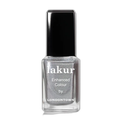 LONDONTOWN lakur Nice & Icy lakier do paznokci holograficzna platynowa srebro kolekcja Party Ready Holiday 12 ml