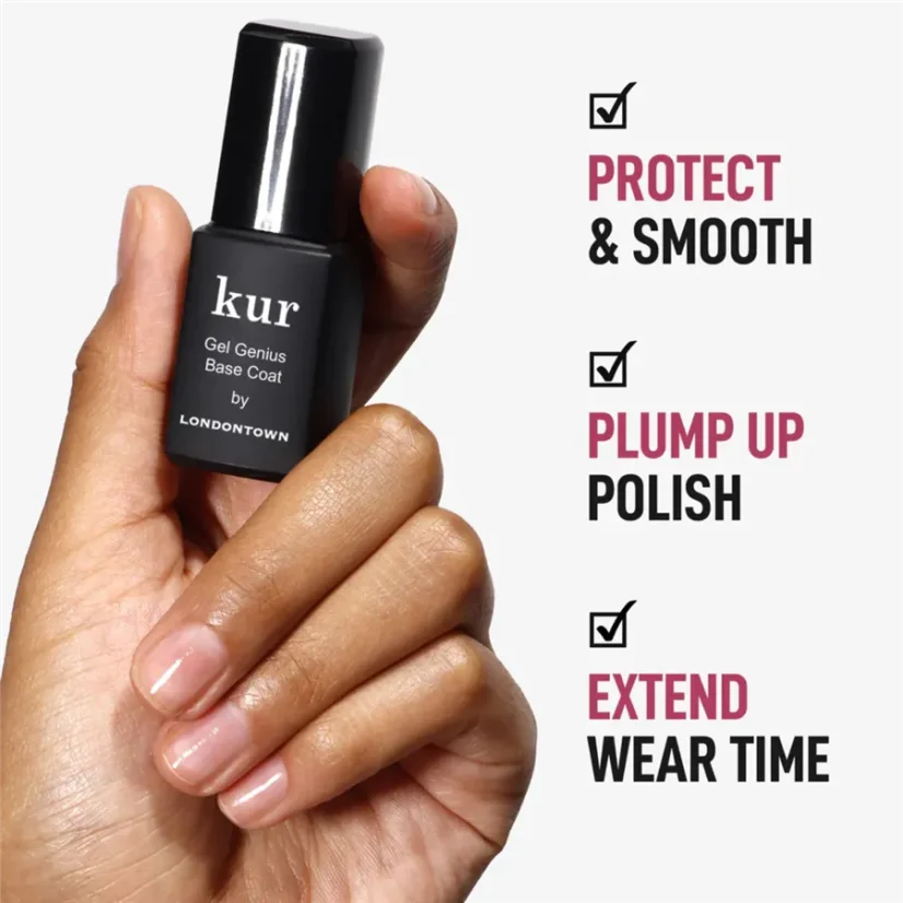 LONDONTOWN Kur Gel Genius Base Coat – baza pod lak do paznokci dla efektu gel-like (12 ml)