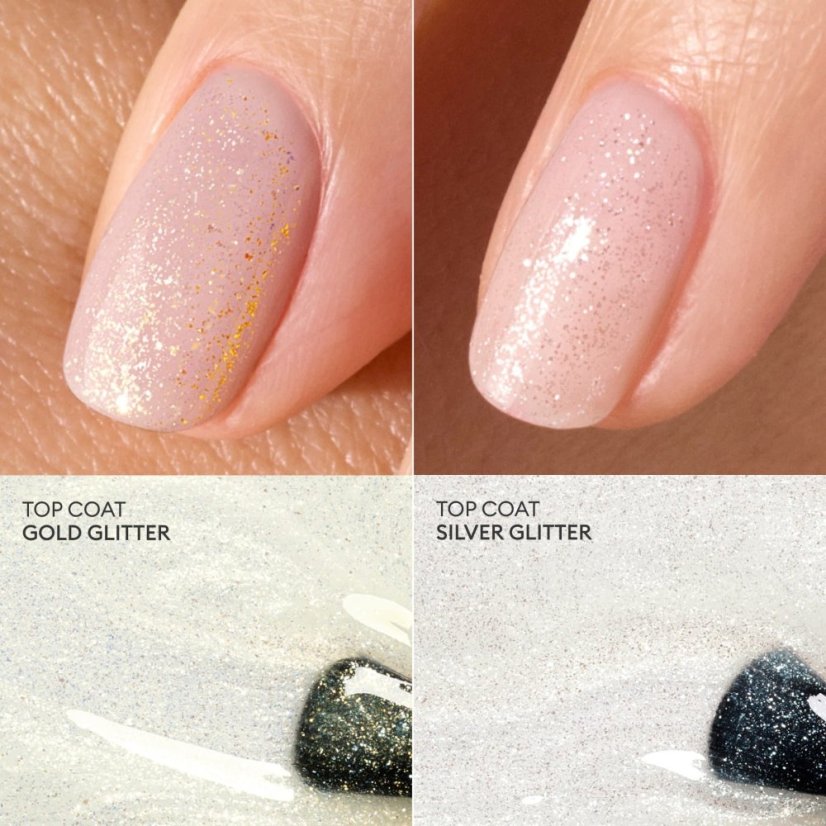 MANUCURIST GREEN SHIMMERY TOP COAT SILVER 15ml