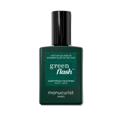 MANUCURIST GREEN FLASH LED SHIMMERY TOP COAT SILVER 15ml
