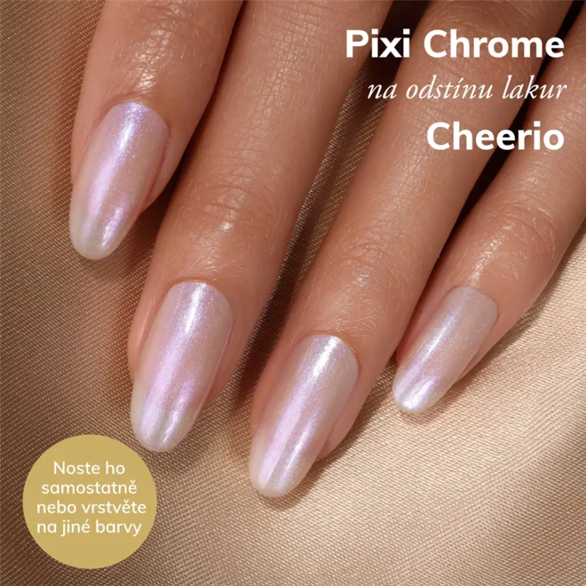LONDONTOWN Lakur Pixi Chrome Glaze Topper lak na nehty fialový chrom 12 ml