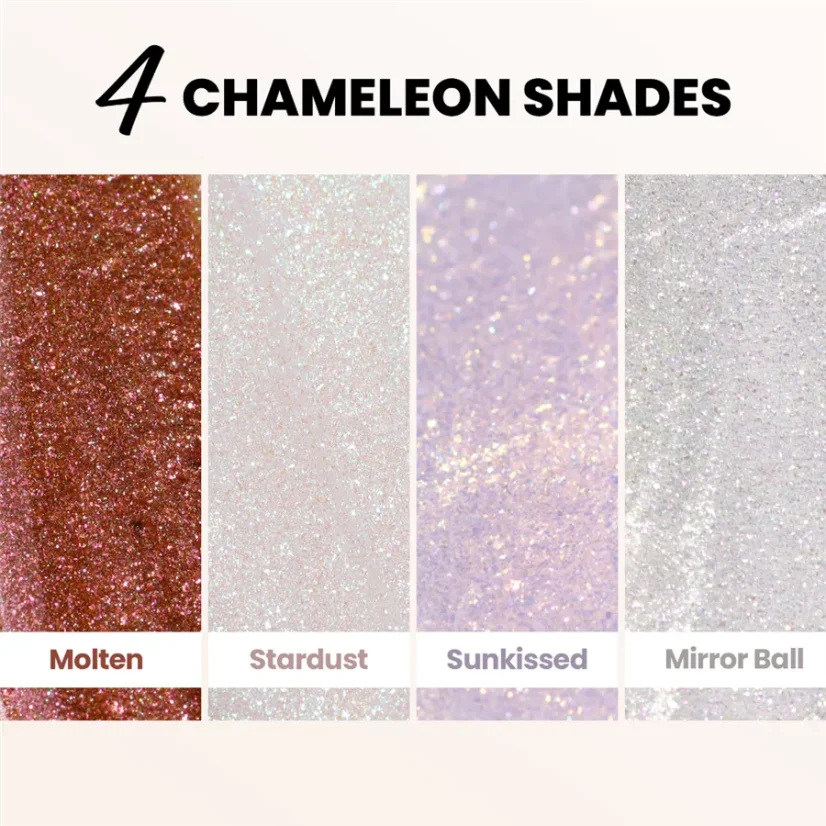 LONDONTOWN Kur Shimmering Nail Highlighter Mirror Ball – rozjasňujúci strieborný lak na nechty s trblietkami 12 ml
