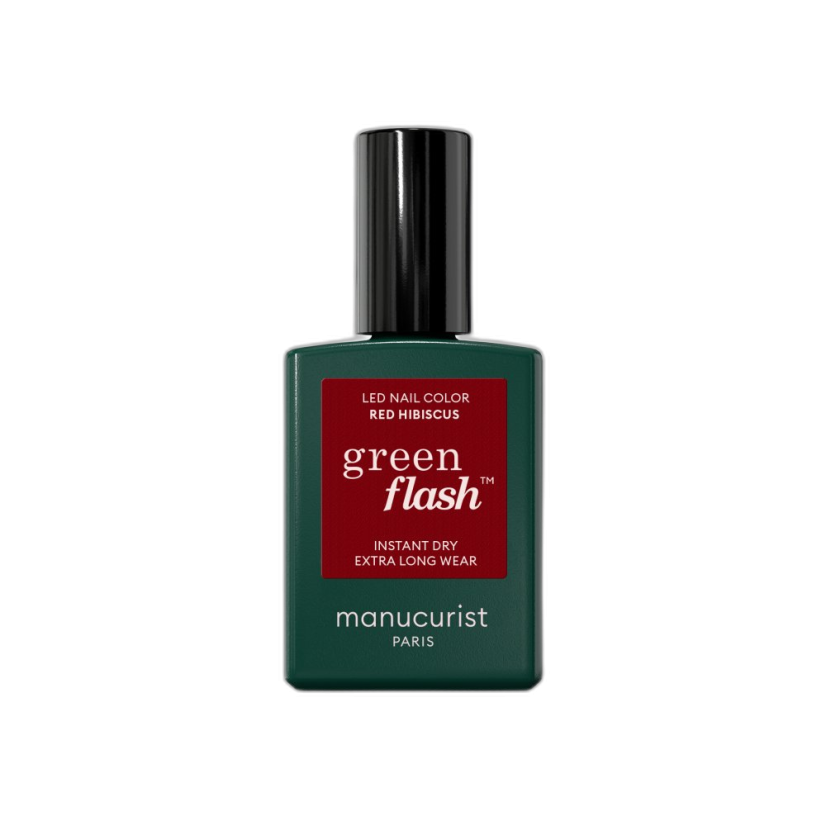 MANUCURIST GREEN FLASH LED GEL LAK RED HIBISCUS 15ml