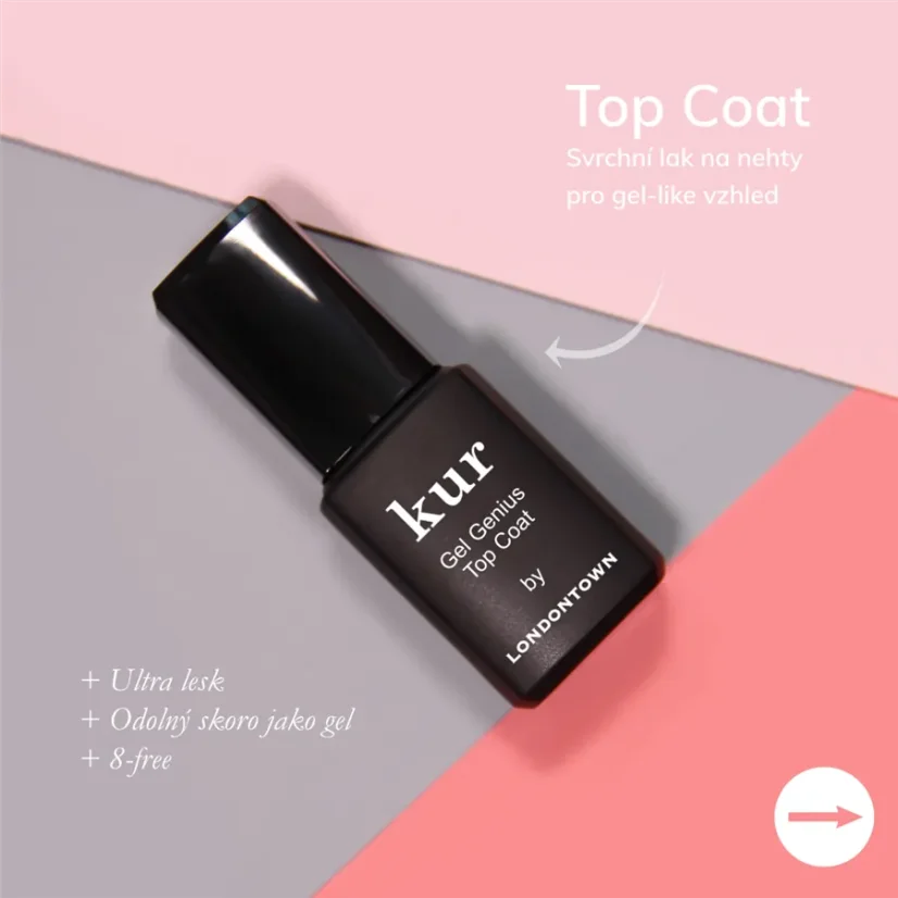 LONDONTOWN Kur Gel Like Set Top Coat a Base Coat (2x12 ml)