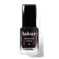 LONDONTOWN Lakur Spilled Wine lak na nehty vínová s třpytkami 12 ml