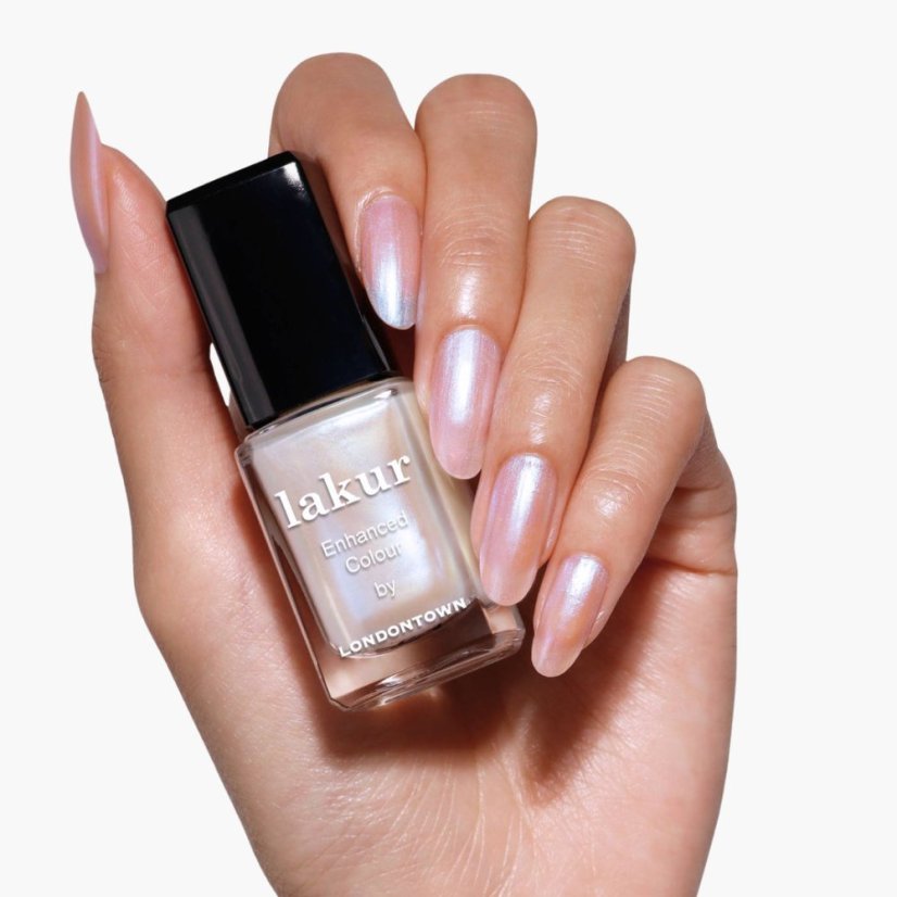 LONDONTOWN Lakur Pixi Chrome Glaze Topper lak na nehty fialový chrom 12 ml