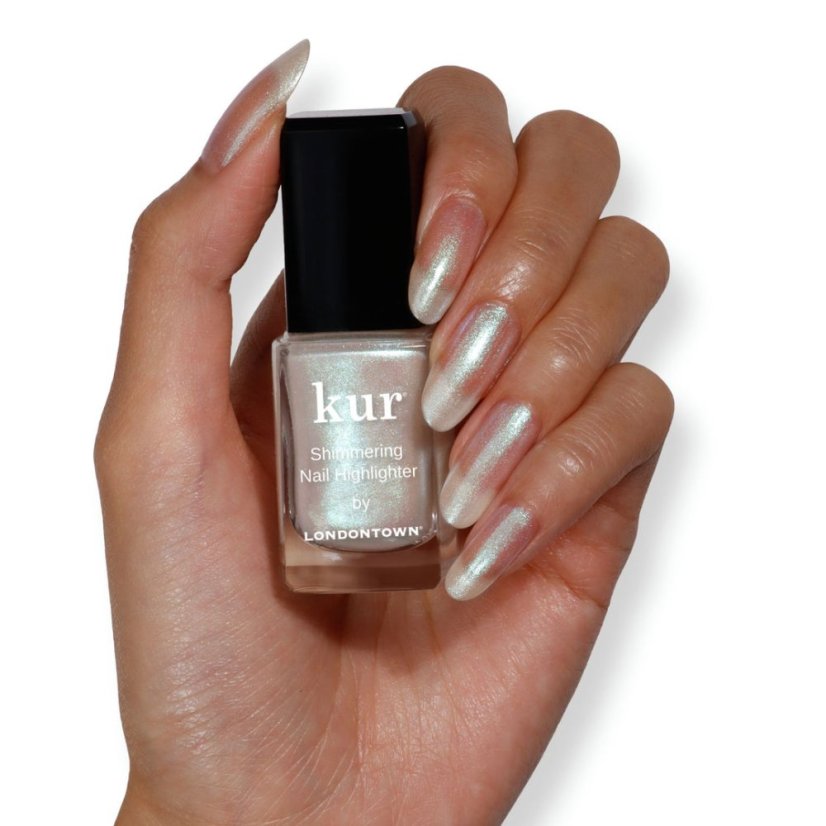 LONDONTOWN Kur Shimmering Nail Highlighter Stardust lak na nechty rozjasňujúci opál s trblietkami 12 ml
