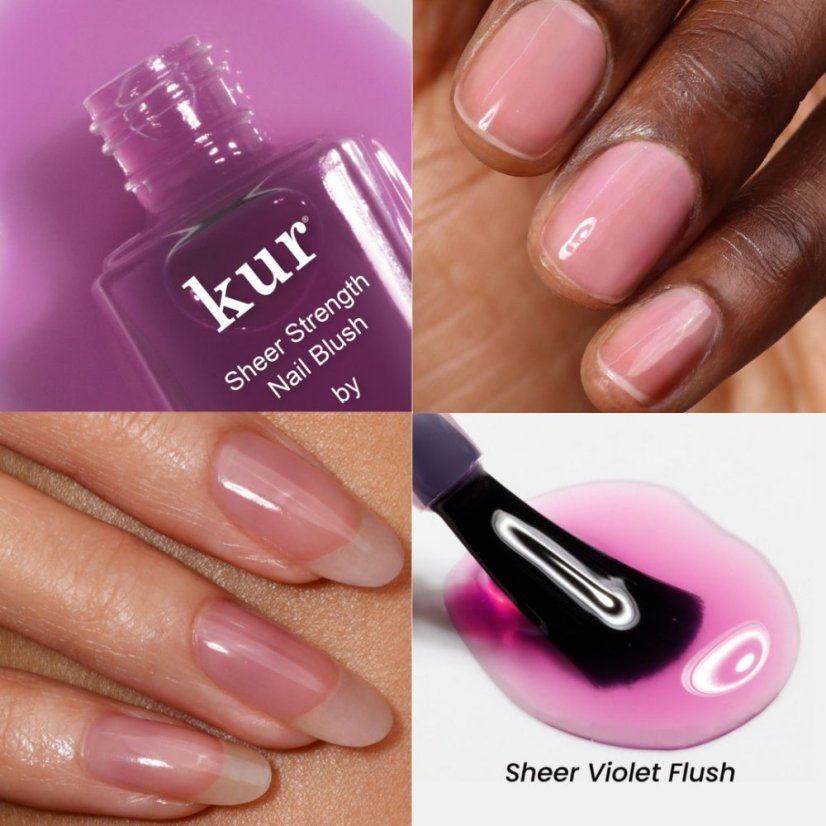 LONDONTOWN kur Sheer Strength Nail Blush Concord wzmacniający lakier do paznokci przezroczysty fioletowy 12 ml