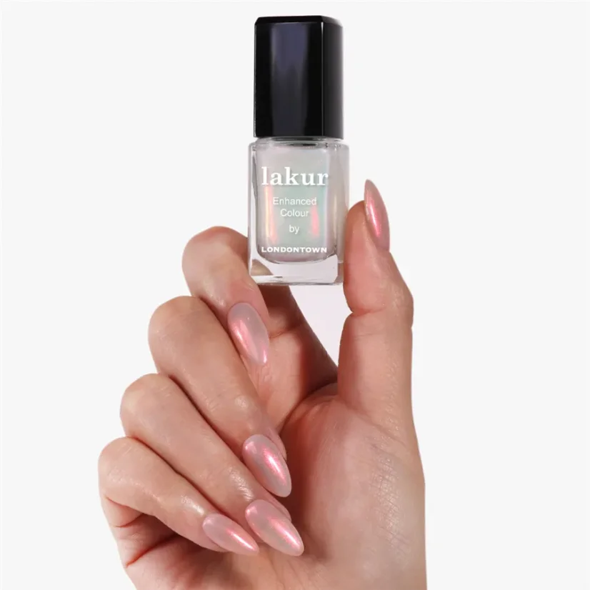 LONDONTOWN Lakur Aurora Chrome Glaze Topper lak na nehty teplý červený chrom 12 ml