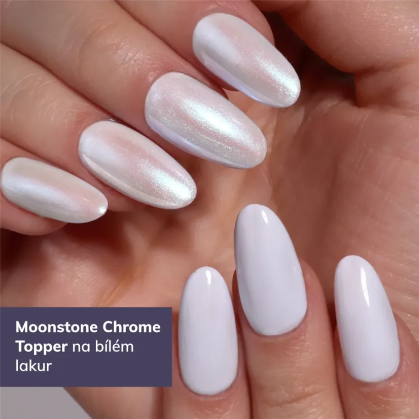 LONDONTOWN Lakur Moonstone Chrome Glaze Topper lak na nehty zelený chrom 12 ml