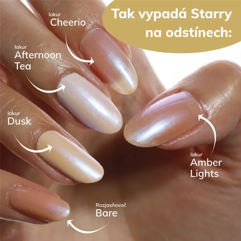 LONDONTOWN Lakur Starry Chrome Glaze Topper lak na nehty chladný modrý chrom 12 ml