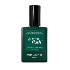 MANUCURIST GREEN FLASH LED SHIMMERY TOP COAT GOLD 15ml