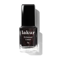 LONDONTOWN Lakur Around the Fireplace lak na nehty hnědá s měděnými třpytkami 12 ml