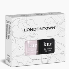 LONDONTOWN Kur Conceal & Go Pink set rozjasňovač nechtov ružový a Gel Genius Top Coat 2x12 ml