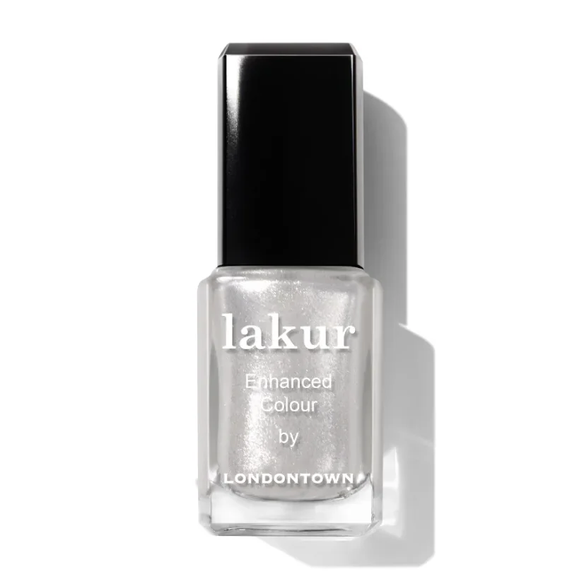LONDONTOWN Lakur Coconut Crush lak na nehty bílá s třpytkami 12 ml