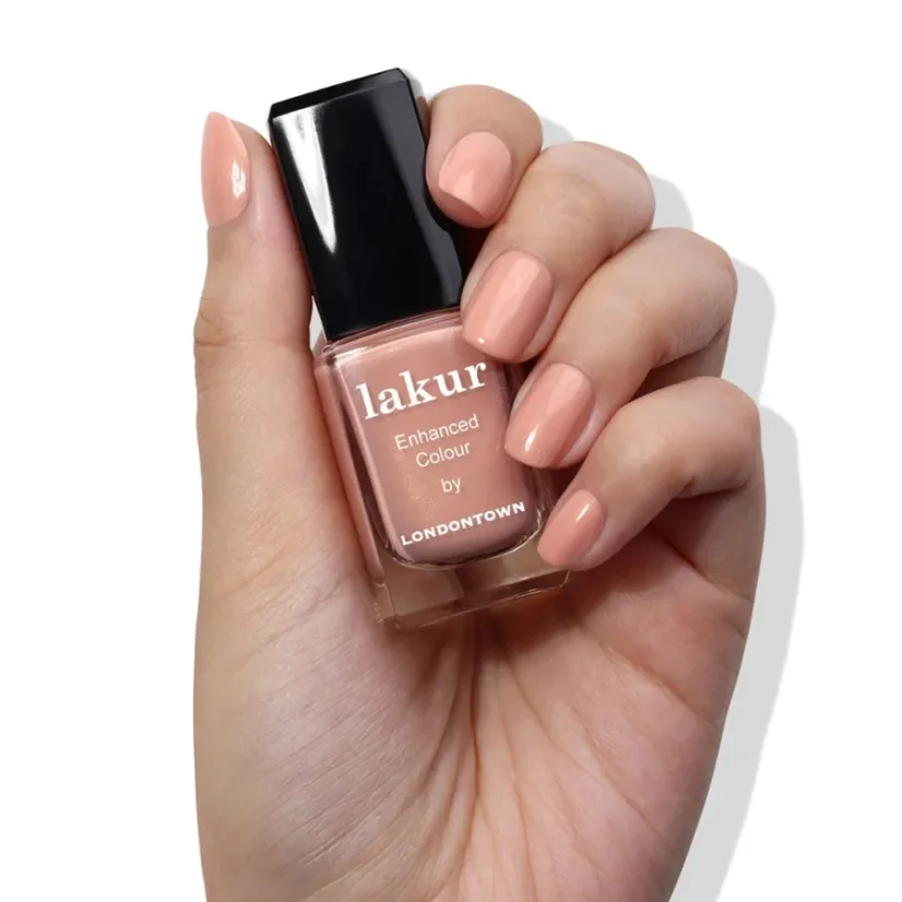 LONDONTOWN Lakur Amber Light lak na nehty růžovozlatá 12 ml