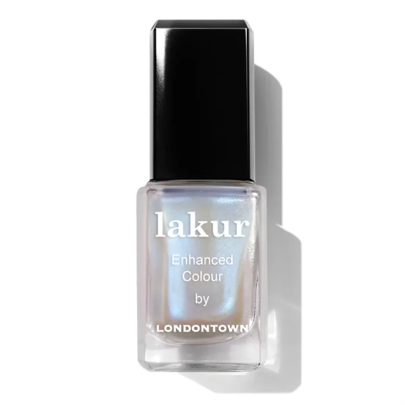 LONDONTOWN Lakur Starry Chrome Glaze Topper lak na nehty chladný modrý chrom 12 ml