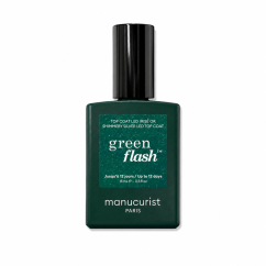 MANUCURIST GREEN FLASH LED SHIMMERY TOP COAT SILVER 15ml