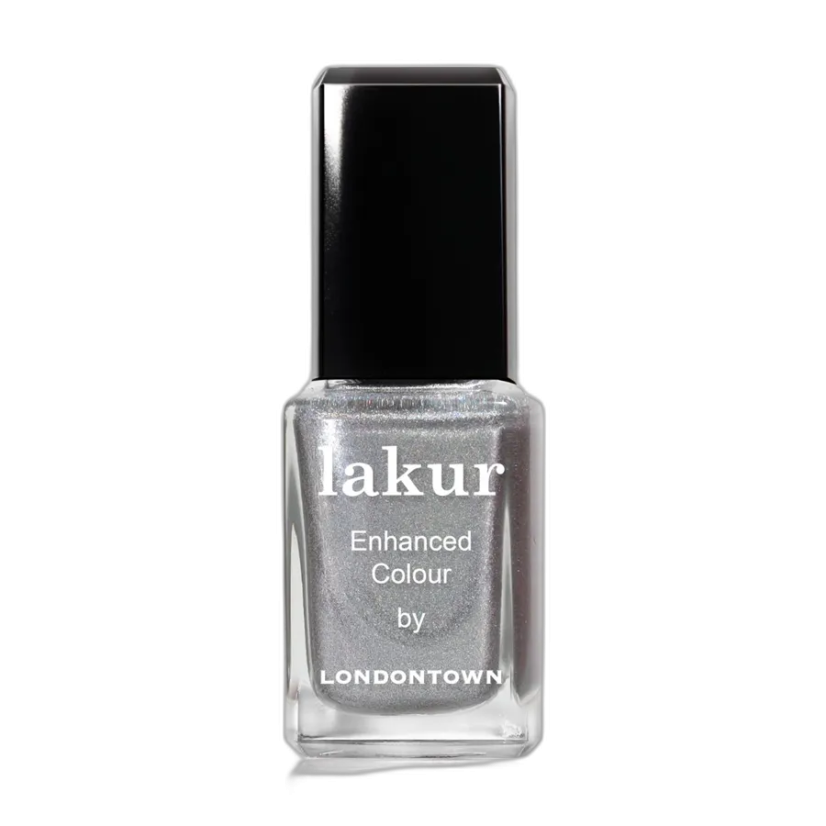 LONDONTOWN lakur Nice & Icy lakier do paznokci holograficzna platynowa srebro kolekcja Party Ready Holiday 12 ml