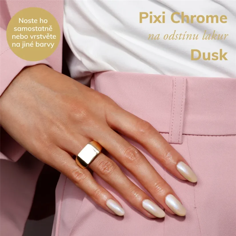 LONDONTOWN Lakur Pixi Chrome Glaze Topper lak na nehty fialový chrom 12 ml