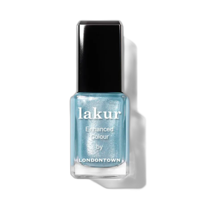 LONDONTOWN Lakur Whipped Blueberry lakier do paznokci niebieski z brokatem 12 ml
