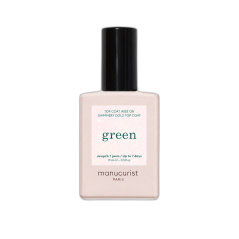 MANUCURIST GREEN SHIMMERY TOP COAT GOLD 15ml