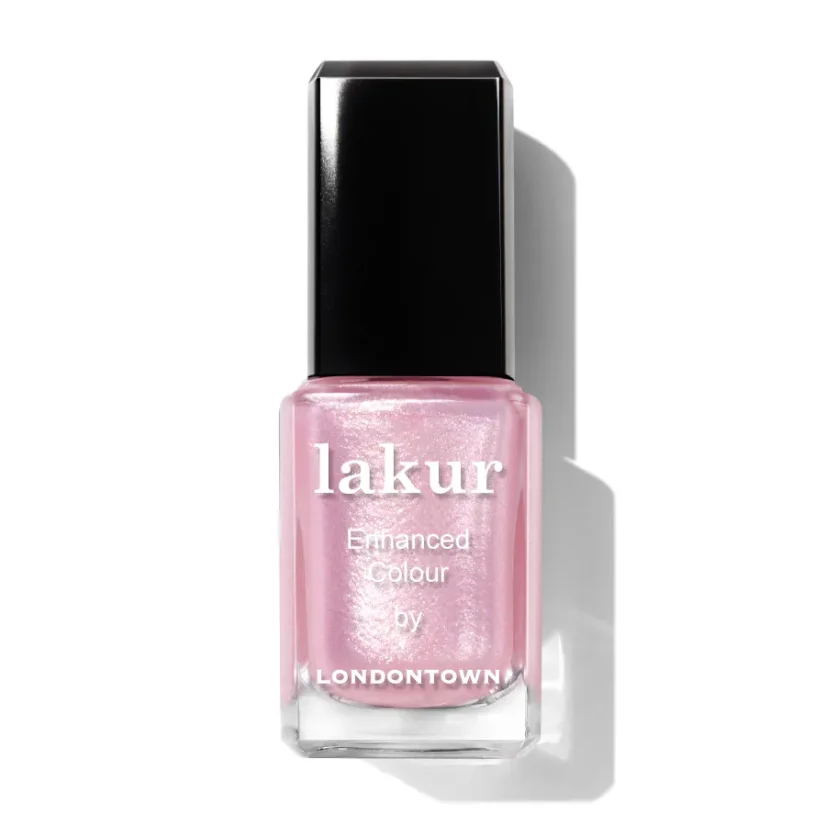 LONDONTOWN Lakur Pink Strawberry lak na nehty růžová s třpytkami 12 ml