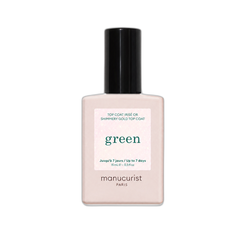 MANUCURIST GREEN SHIMMERY TOP COAT GOLD 15ml