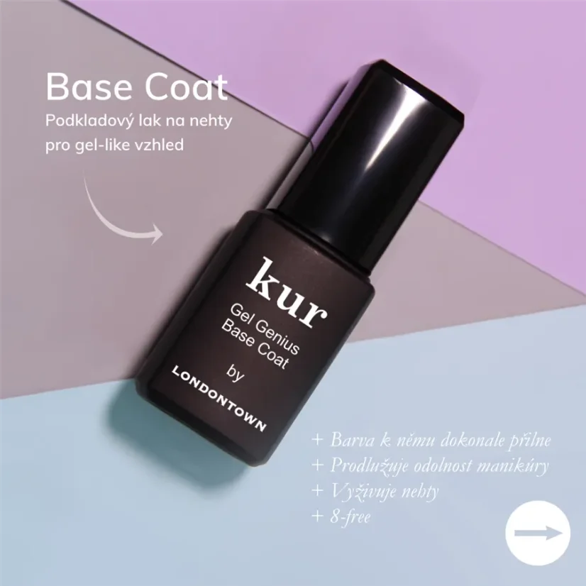 LONDONTOWN Kur Gel Like Set Top Coat a Base Coat (2x12 ml)